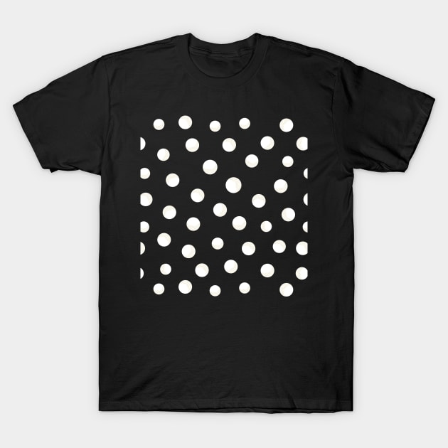 Shining white polka dots pattern T-Shirt by GULSENGUNEL